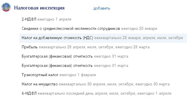 Сроки сдачи отчётности в ФНС на ОСНО